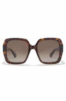 Gucci Core 54mm Square Sunglasses