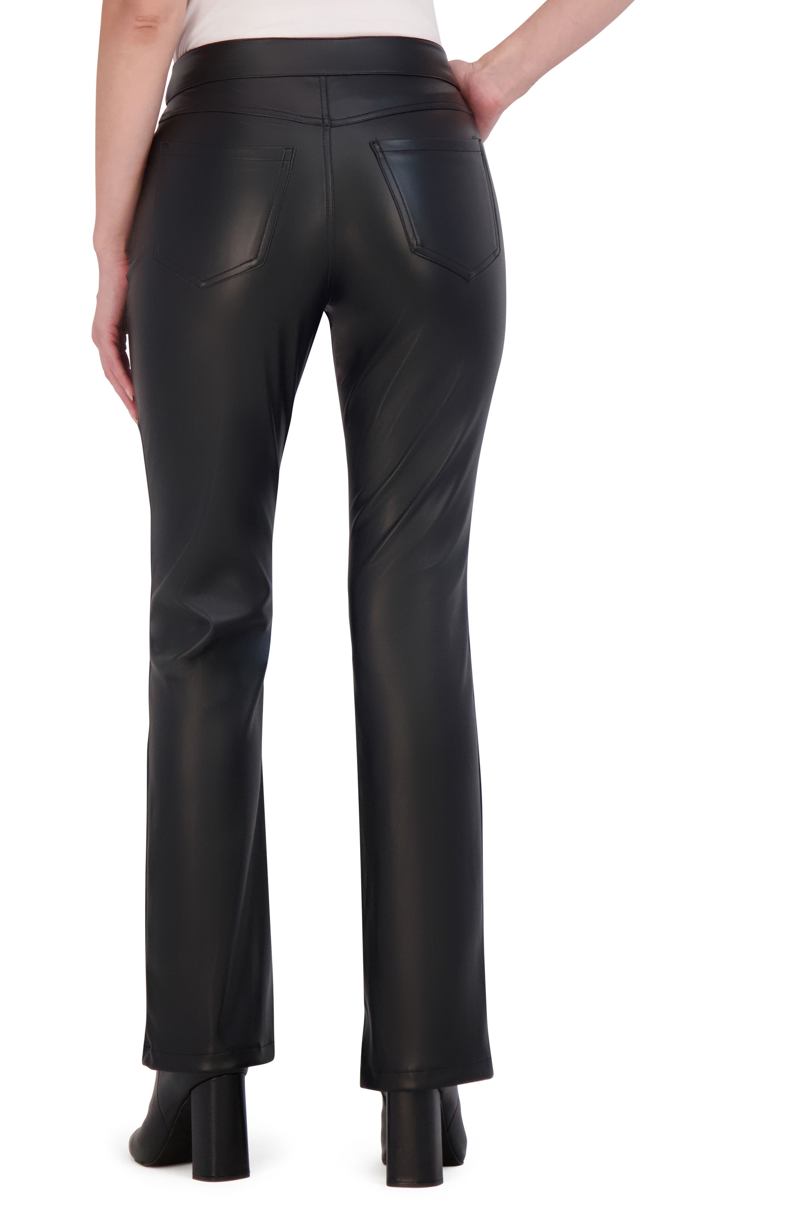 Faux Leather Bootcut Pants - image 2