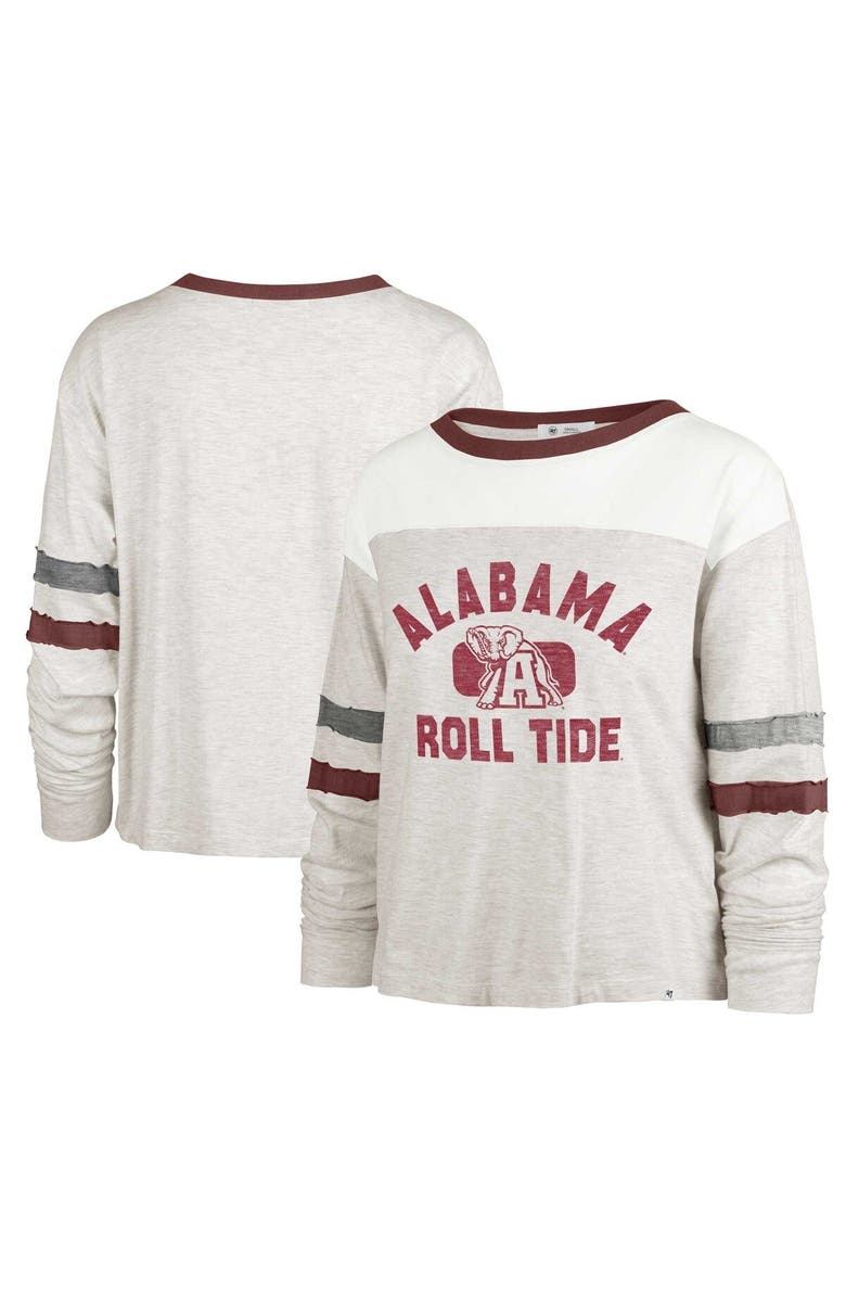 '47 Women's '47 Oatmeal Alabama Crimson Tide All Class Lena Long Sleeve T-Shirt, Main, color, Oatmeal
