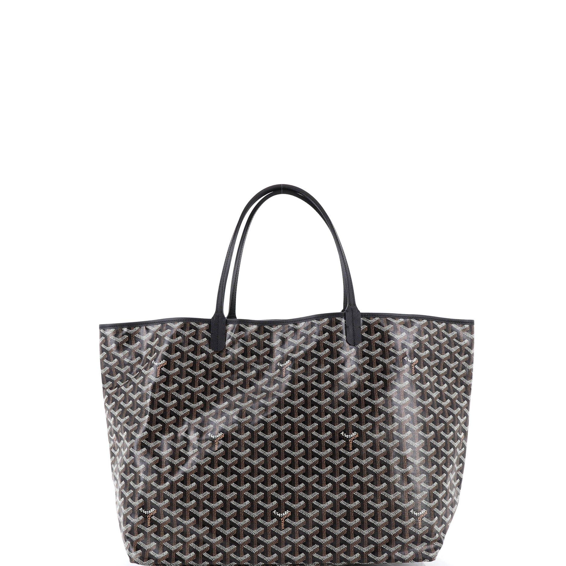 Pre-Owned Goyard Anjou Reversible Tote Coated Canvas GM, Alternate, color, Black