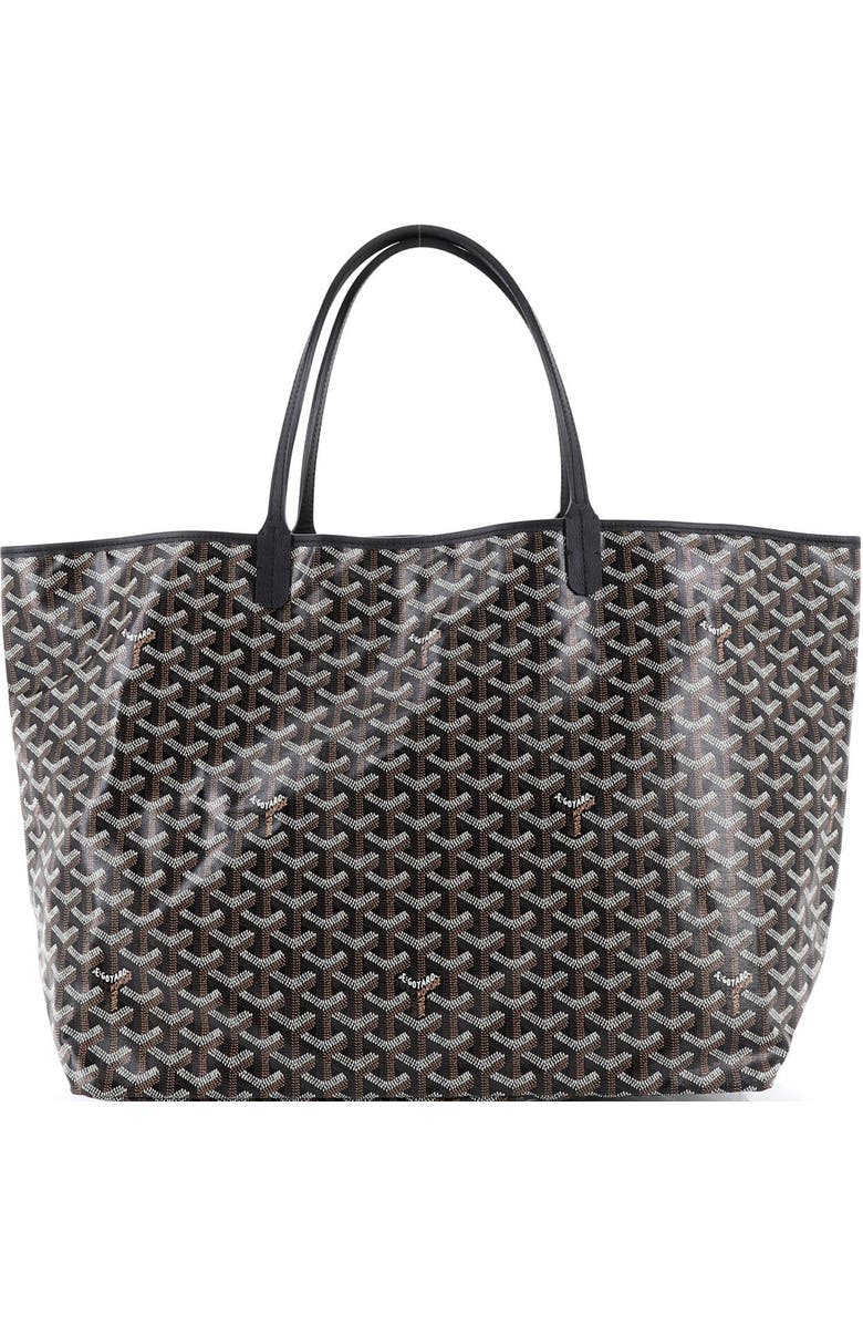 Pre-Owned Goyard Anjou Reversible Tote Coated Canvas GM, Alternate, color, Black