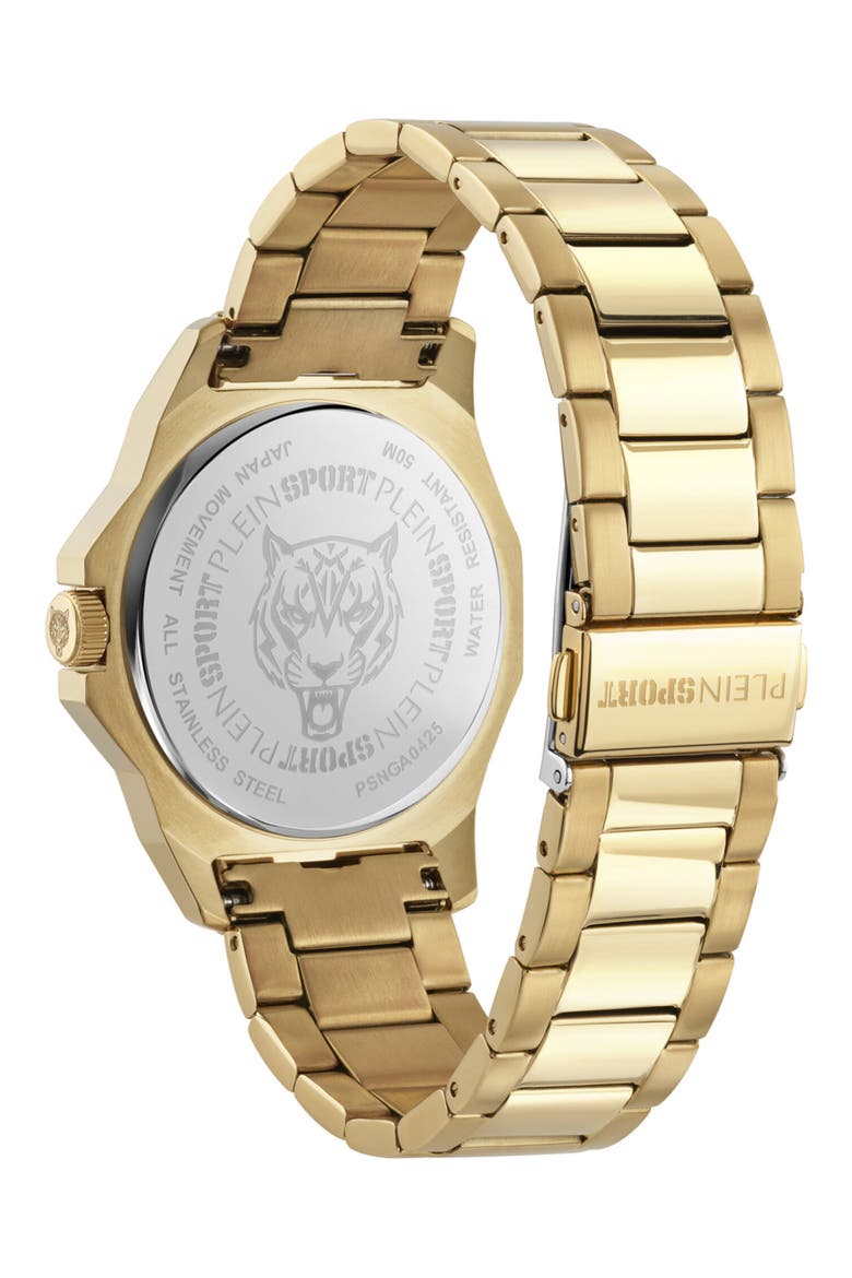 Onyx Bracelet Watch, Alternate, color, GOLD