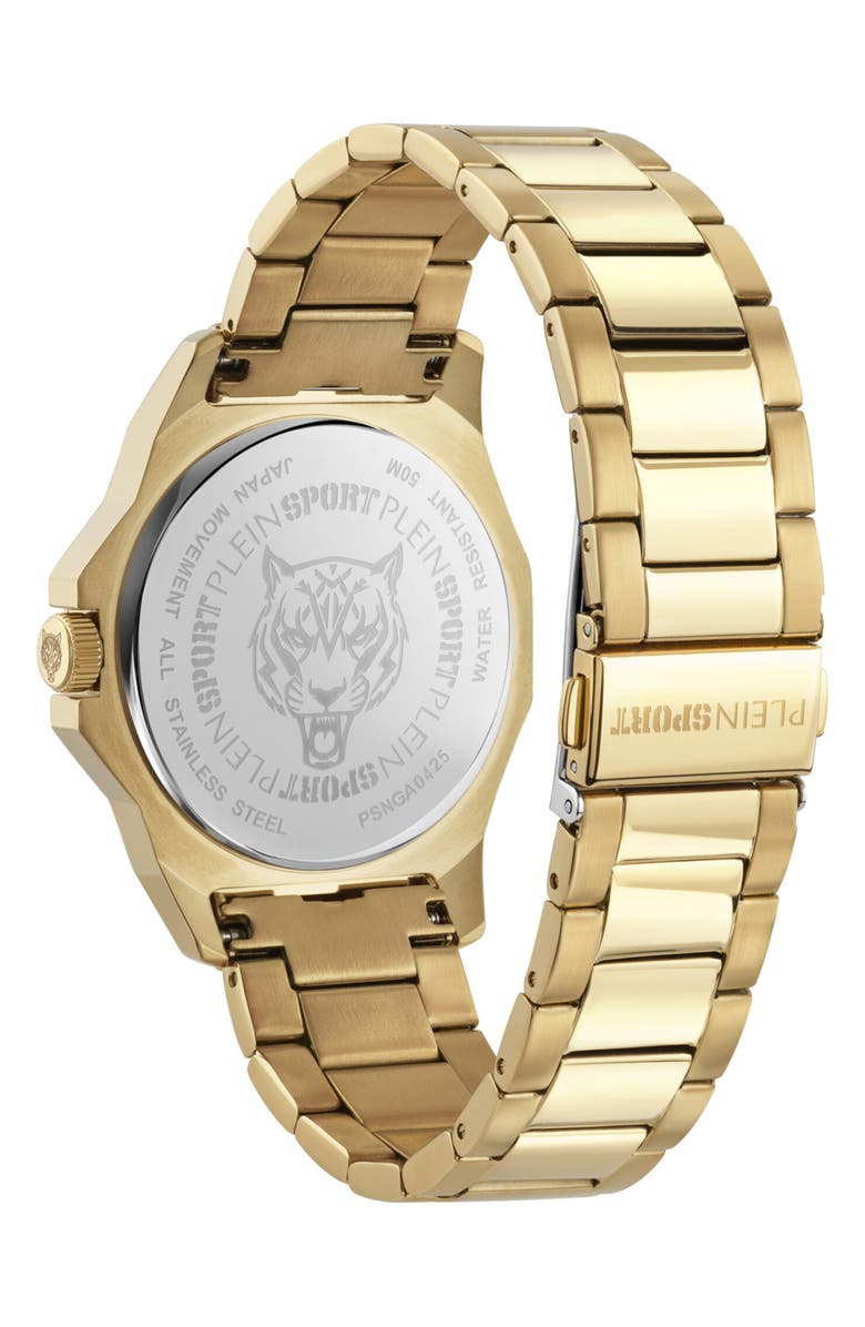 PLEIN SPORT Onyx Bracelet Watch, Alternate, color, Gold