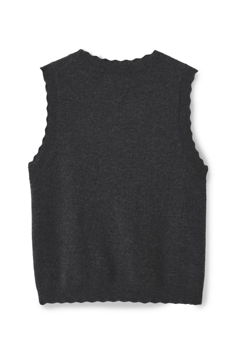 Lou Cashmere Sweater Shell, Alternate, color, Noir