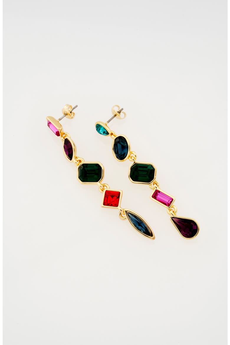 Julianna Crystal Drop Earrings, Alternate, color, GOLD TONE CRYSTAL MULTI