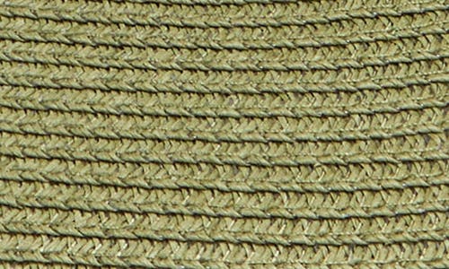 Nordstrom Rack Fringe Packable Straw Visor In Olive Covert