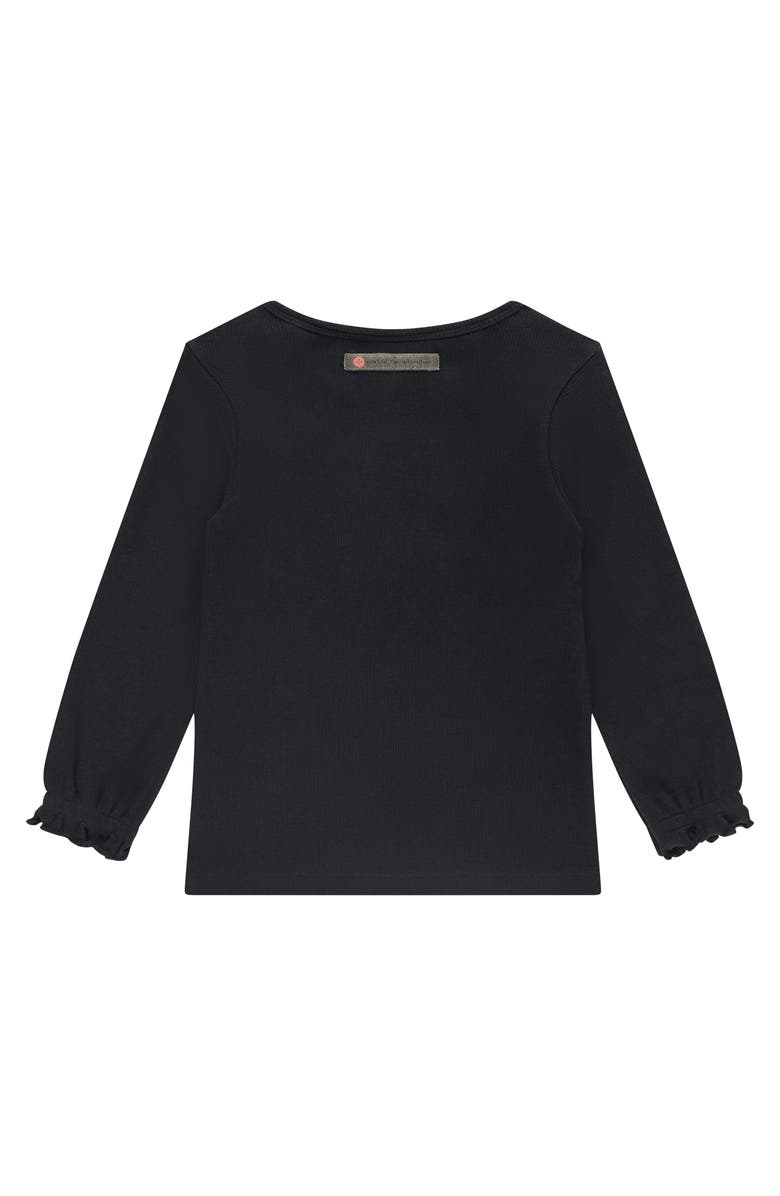 Stains and Stories by Babyface Ribbed Long Sleeve Top, Alternate, color, Nearly Black