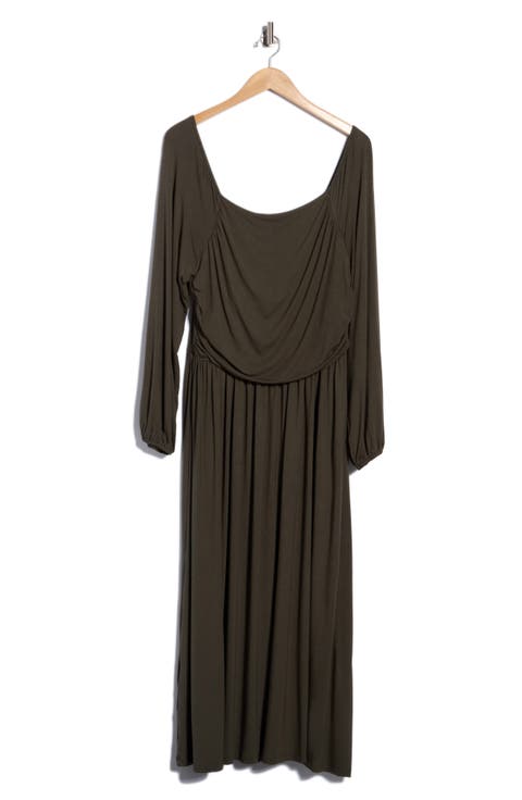 Long Sleeve Jersey Maxi Dress