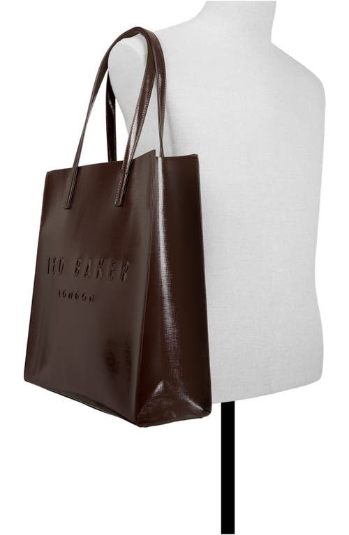 Ted Baker London Soocon Faux Leather Tote In Brown