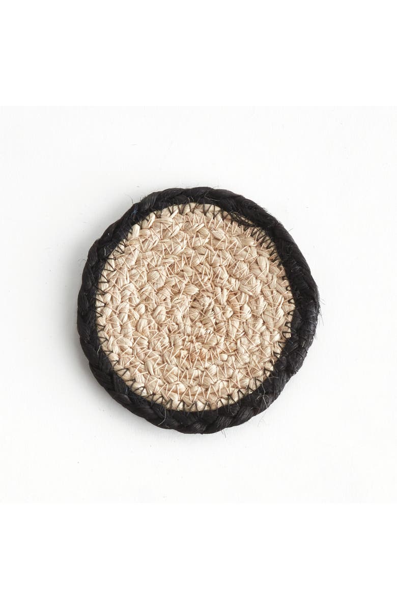 Napa Home & Garden Jute Coaster Set, Alternate, color, Black
