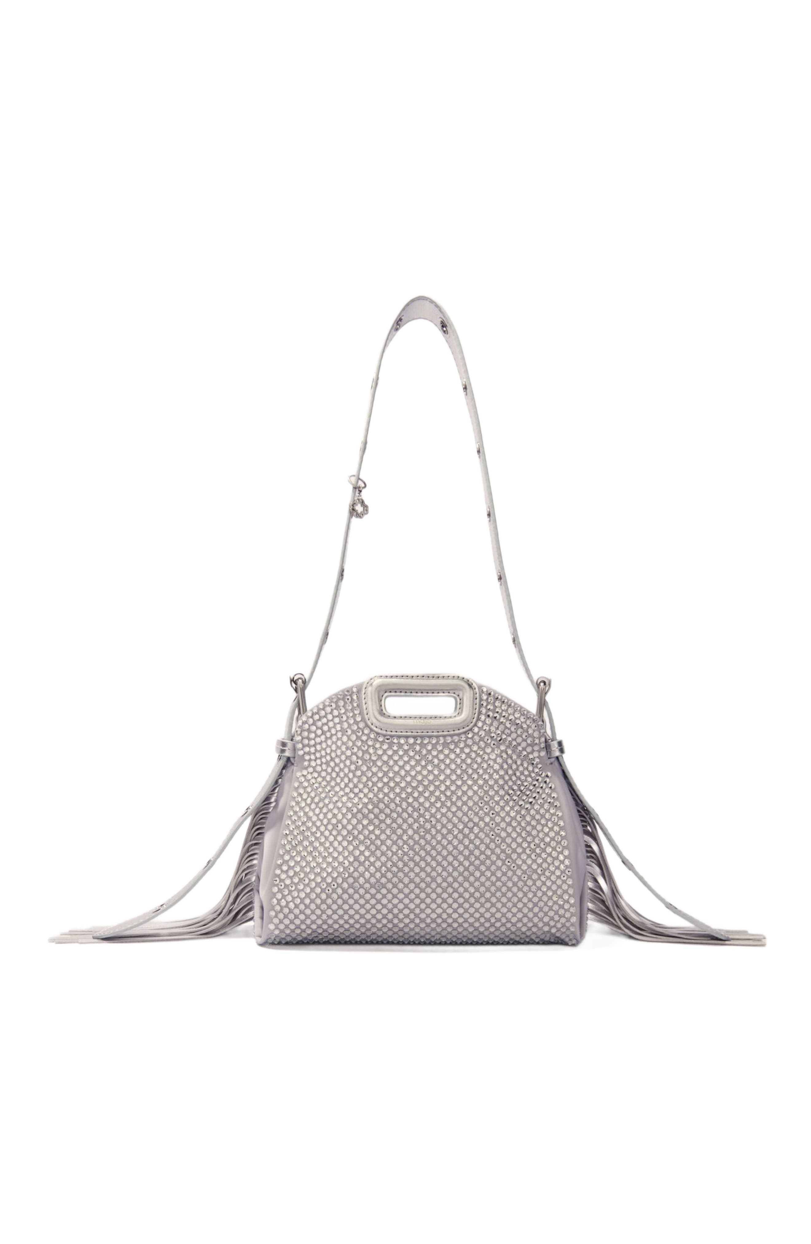 maje Miss M Mini rhinestone bag, Alternate, color, 