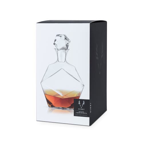 Viski Seneca Faceted Crystal Liquor Decanter In Clear