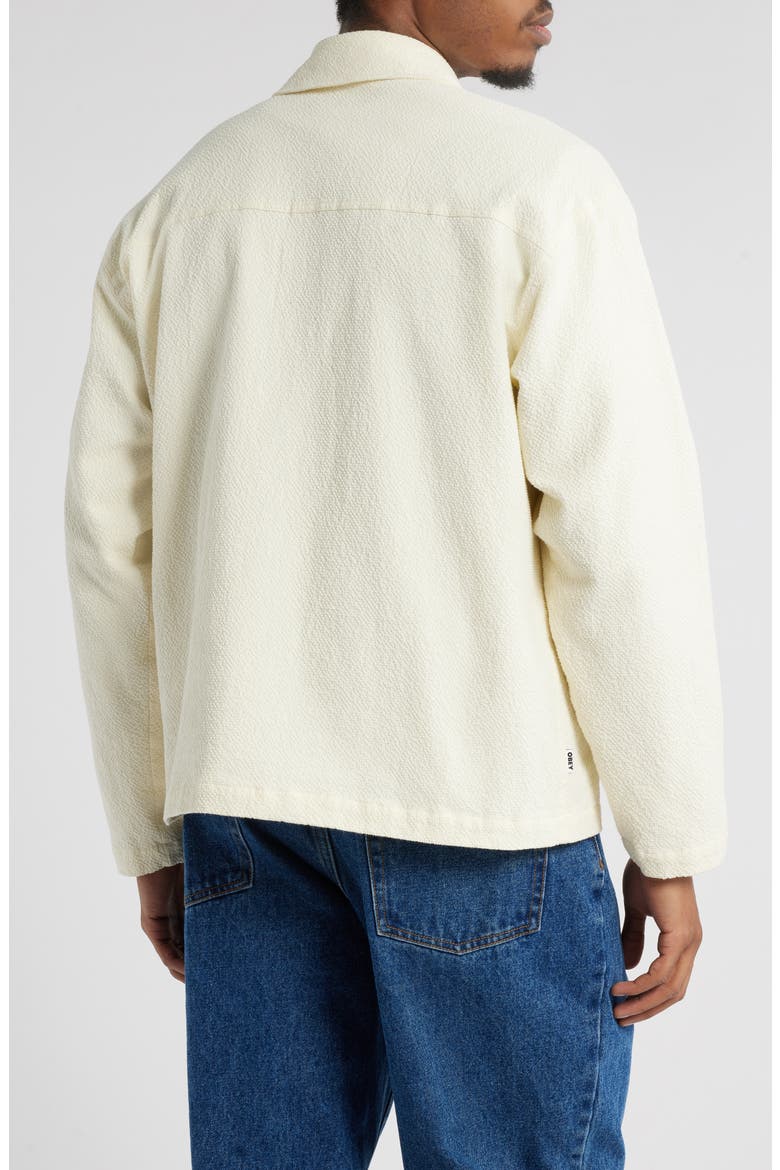 Vista Camp Collar Seersucker Shirt Jacket, Alternate, color, EGRET
