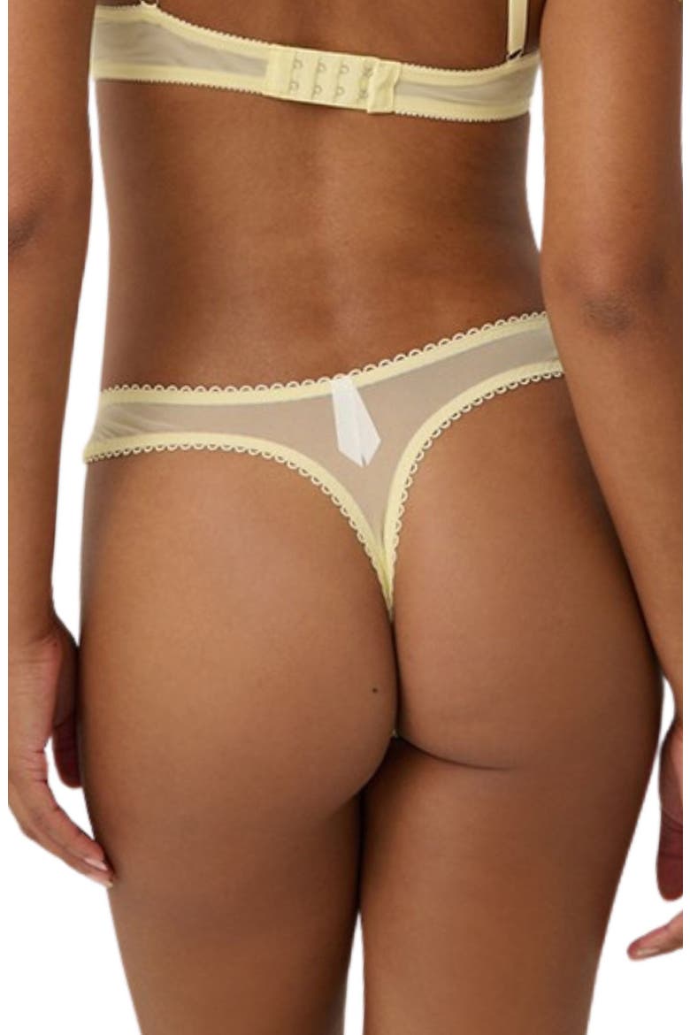 Sorrento Lace Trim High Leg Thong, Alternate, color, LIMONCELLO