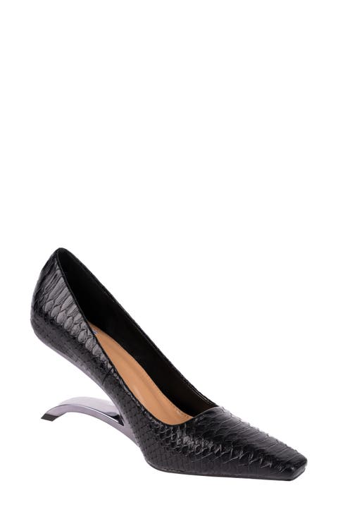 Intense Snake Embossed Pump (Women)