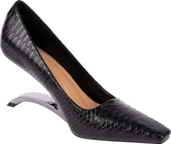 【関税込み】Black Leather Pumps With Silver Hardware Ferragamo 70mm wedge-heel Leather Pumps | Black | FARFETCH JO