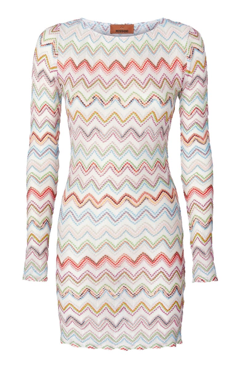 Missoni Short Cover-up Dress With Zig Zag Lamé 3d, Alternate, color, Multicoloured