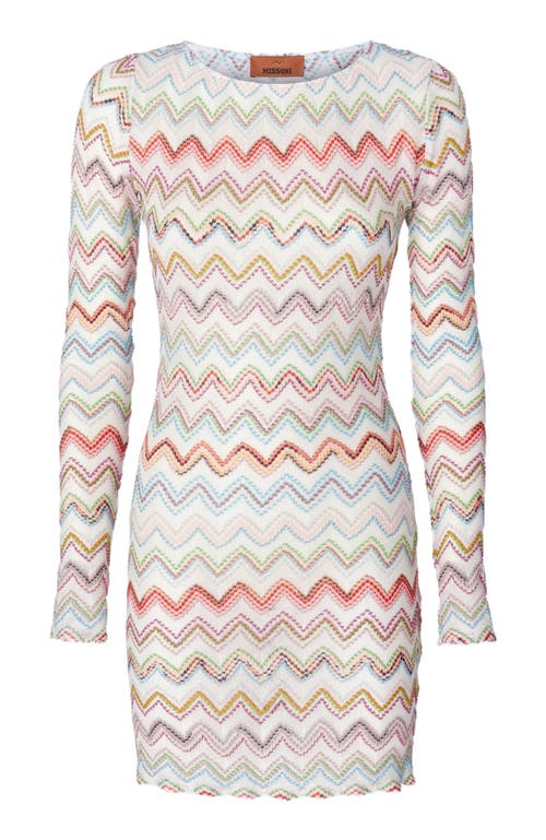 Missoni Zigzag Crochet Cotton-blend Minidress In Multicoloured