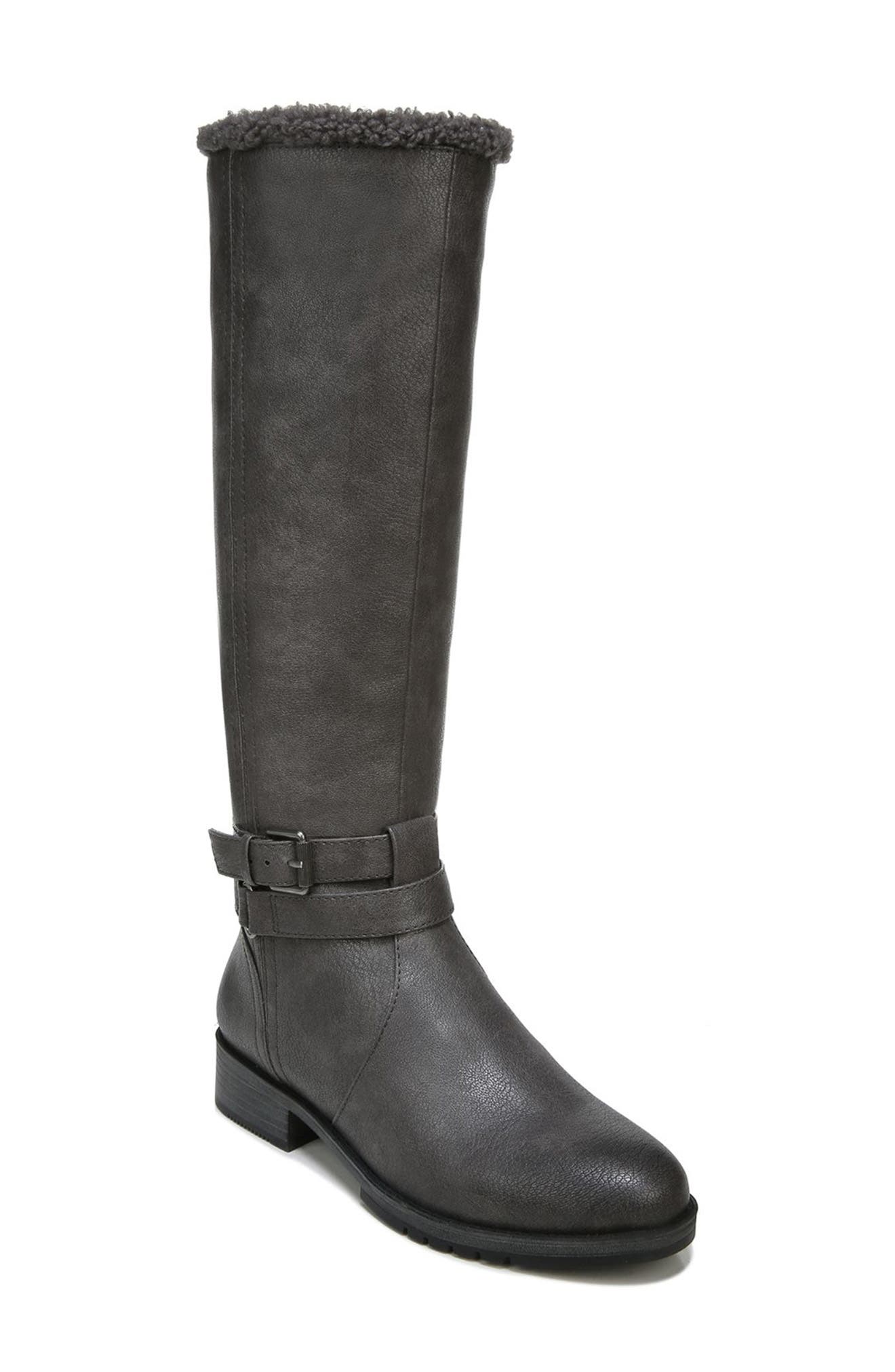 Naturalizer Faux Fur Lined Tall Boot, Main, color, 