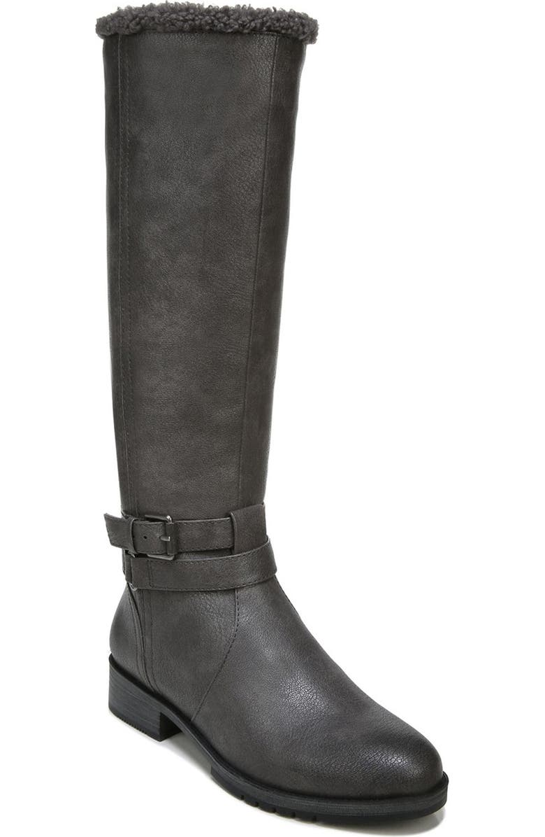 Naturalizer Faux Fur Lined Tall Boot, Main, color,