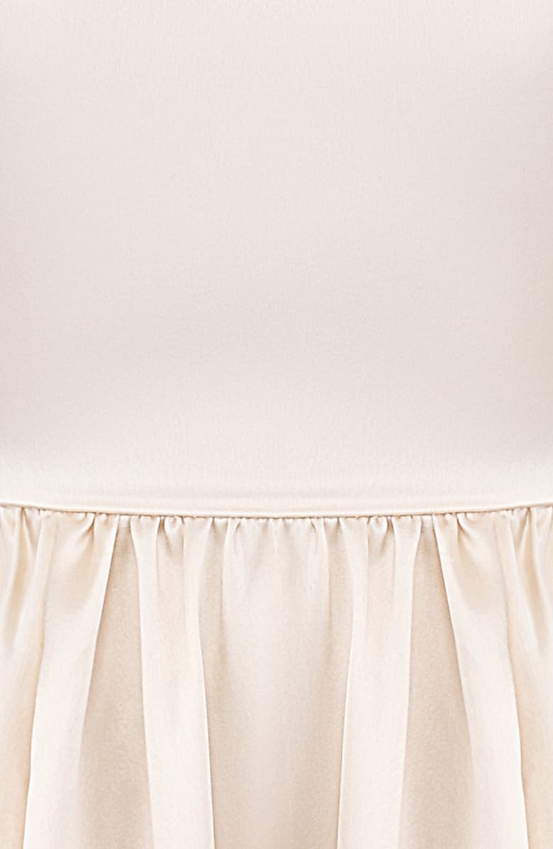 HOUSE OF CB Shayla Satin Midi Cocktail Dress, Alternate, color, Vintage Cream