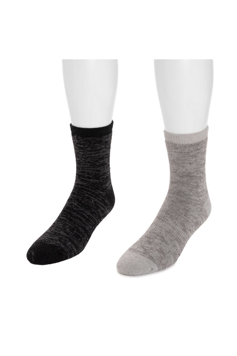 Wool Blend 6" Socks 2 Pair Pack, Main, color, Grey/Black Marl