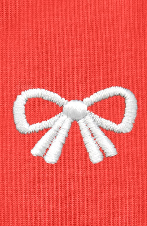 Dalix Womens Bow Jersey Tee In Red