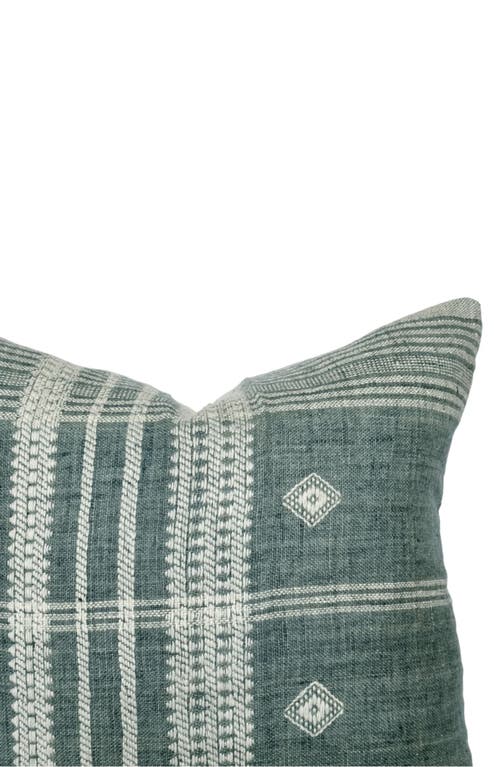 Linen & James Brea Dusty Blue Indian Wool Pillow Cover In Dusty Blue
