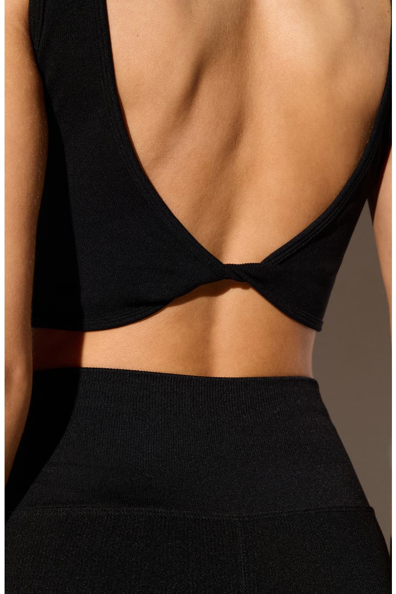 Bianca Low Impact Ribbed Sports Bra, Alternate, color, BLACK