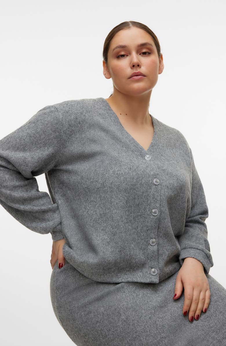 VERO MODA CURVE Blis V-Neck Cardigan, Alternate, color, 