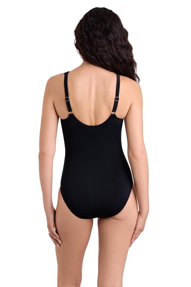 Kayla Ruffle Underwire One-Piece Swimsuit, Alternate, color, Black