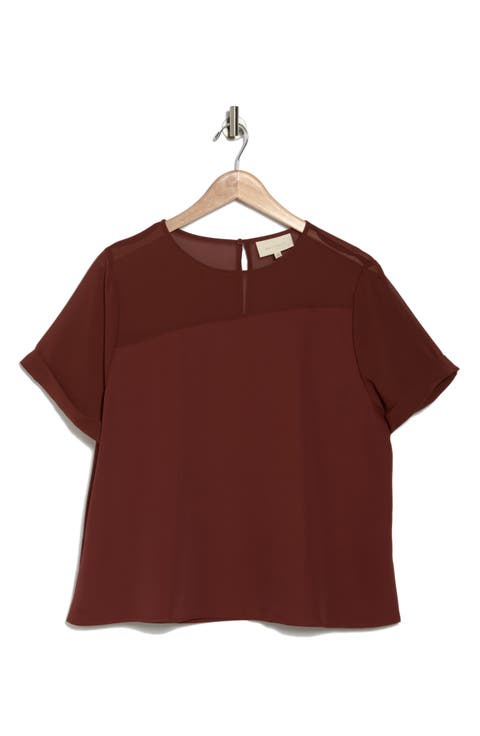 Mixed Media Stretch Top