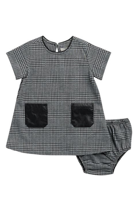 Plaid Shift Dress & Bloomers Set