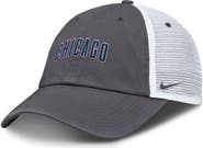 Nike Men's Nike Gray Chicago Cubs Wordmark Club Adjustable Trucker Hat