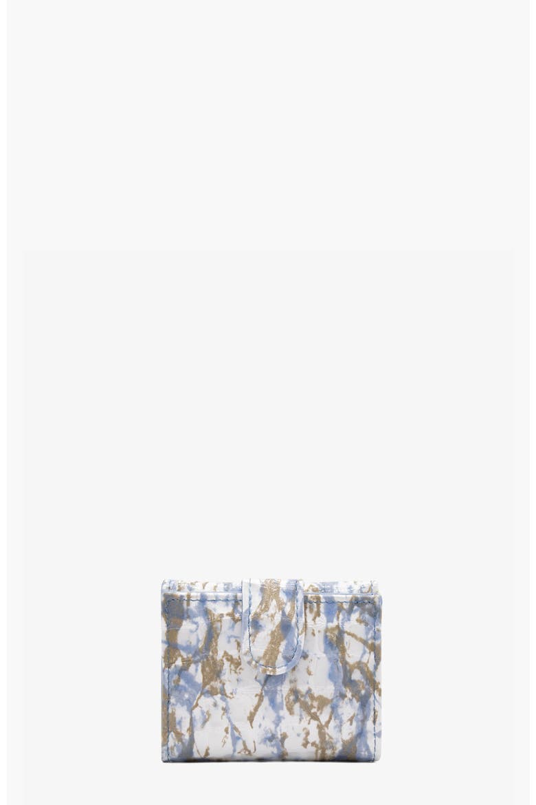 Acqua Bella Mini Patent Leather Wallet 530, Alternate, color, Blue / White