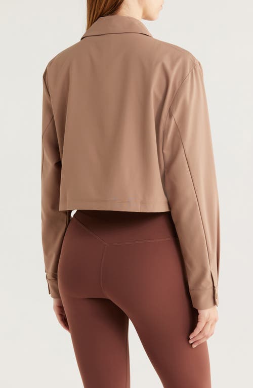 Beyond Yoga Midtown Crop Jacket In Khaki
