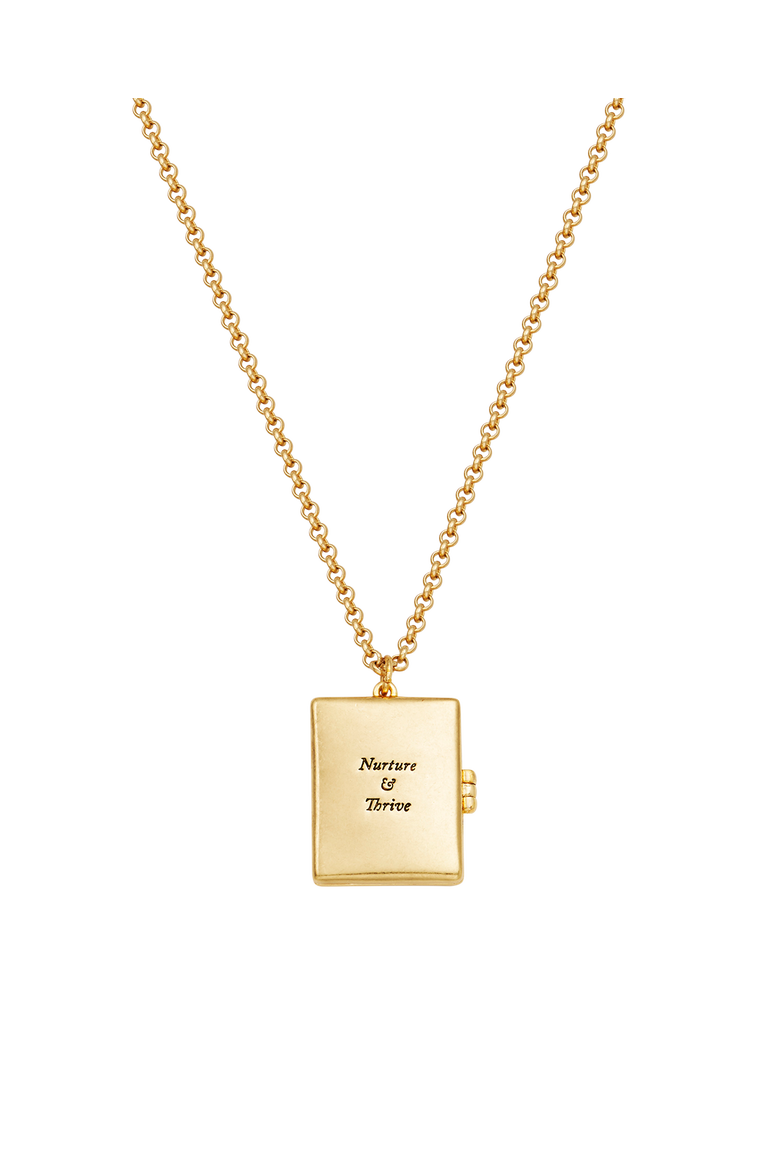 Eve Floral Locket, Alternate, color, Gold