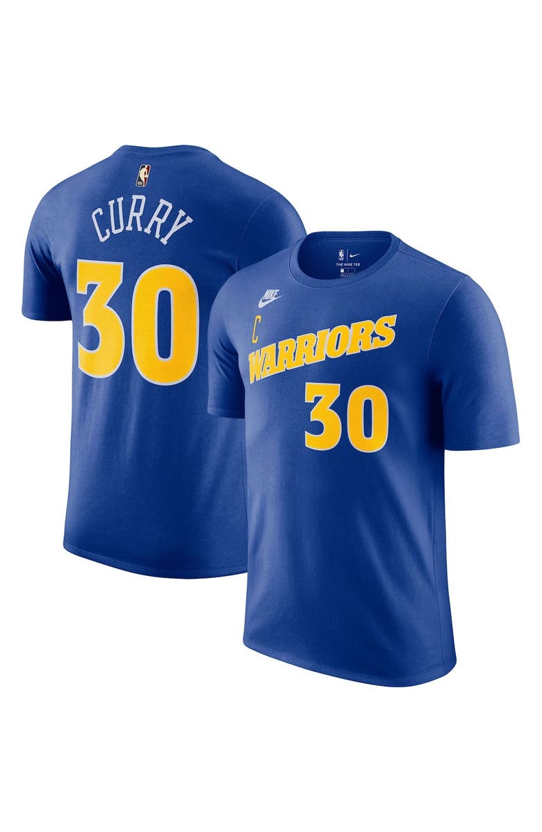 Nike Men's Nike Stephen Curry Royal Golden State Warriors 2022/23 Classic Edition Name & Number T-Shirt, Alternate, color,