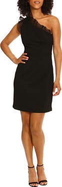 Maggy London Ruffle One-Shoulder Minidress