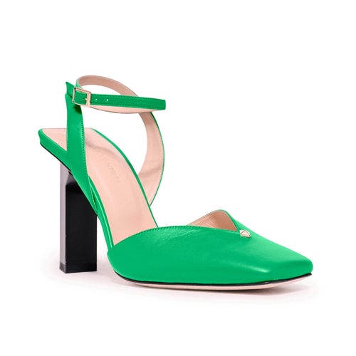 Tiannia Barnes Hope Ankle Strap Heels - High, Alternate, color, Green