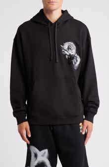 HUGO Dirosehood Oversize Floral Graphic Hoodie