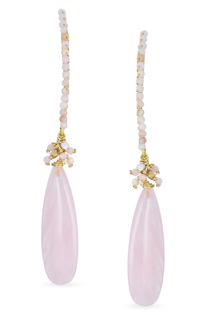 BLING JEWELRY Cluster Teardrop Earrings, Alternate, color, Rose