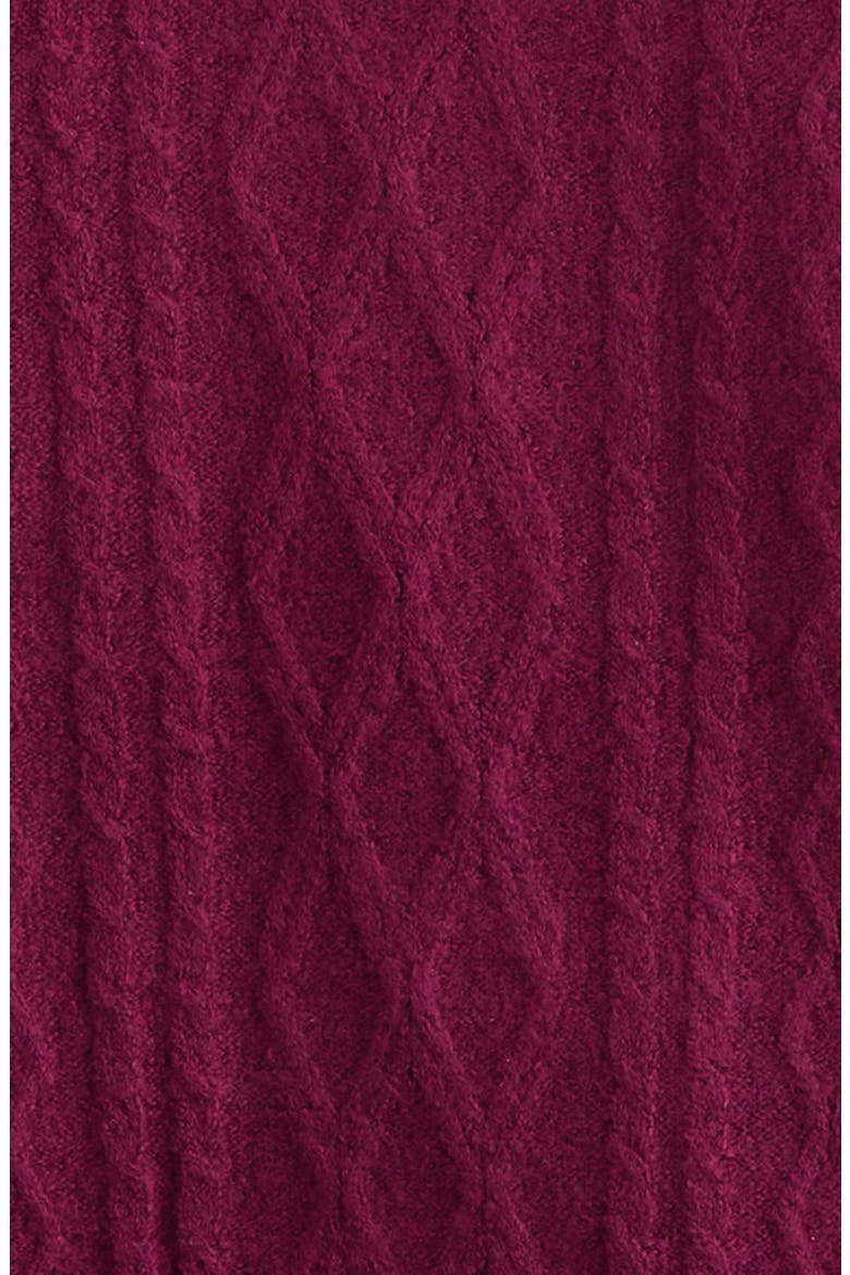 Kids' Cable Stitch Sweater, Alternate, color, PURPLE POTION