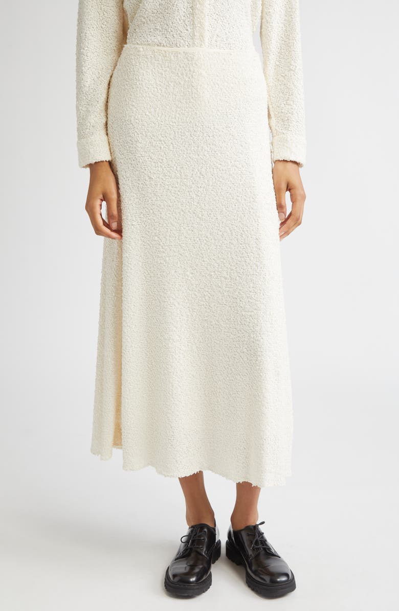 PARTOW Bia Textured A-Line Midi Skirt, Main, color, Ivory