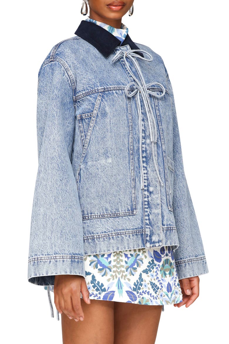 Oversized Denim Chore Jacket, Alternate, color, FLUTTER WASH