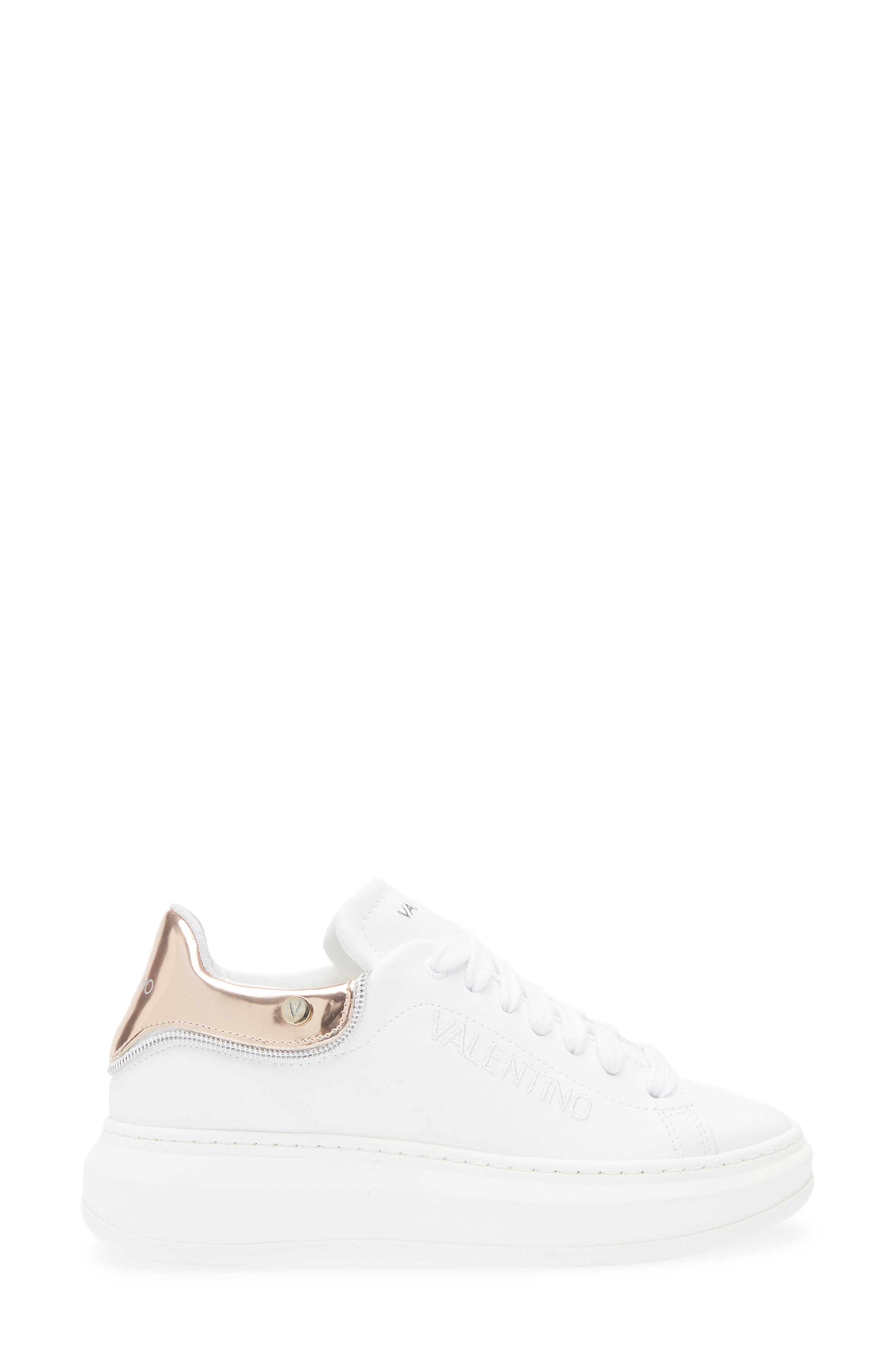 VALENTINO BY MARIO VALENTINO Fresia Zip Sneaker, Alternate, color, White Copper
