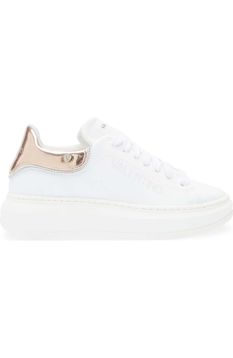 VALENTINO BY MARIO VALENTINO Fresia Zip Sneaker, Alternate, color, White Copper