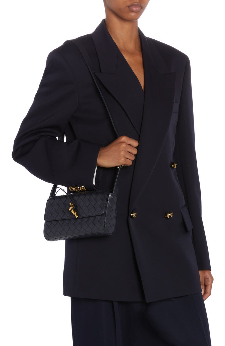 Bottega Veneta Mini Intrecciato Leather Crossbody Bag, Alternate, color,