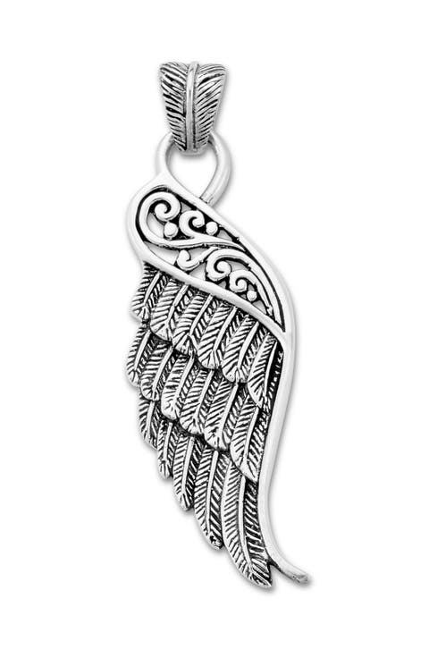 Sterling Silver Feather Wing Pendant