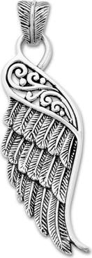 SAMUEL B. Sterling Silver Feather Wing Pendant